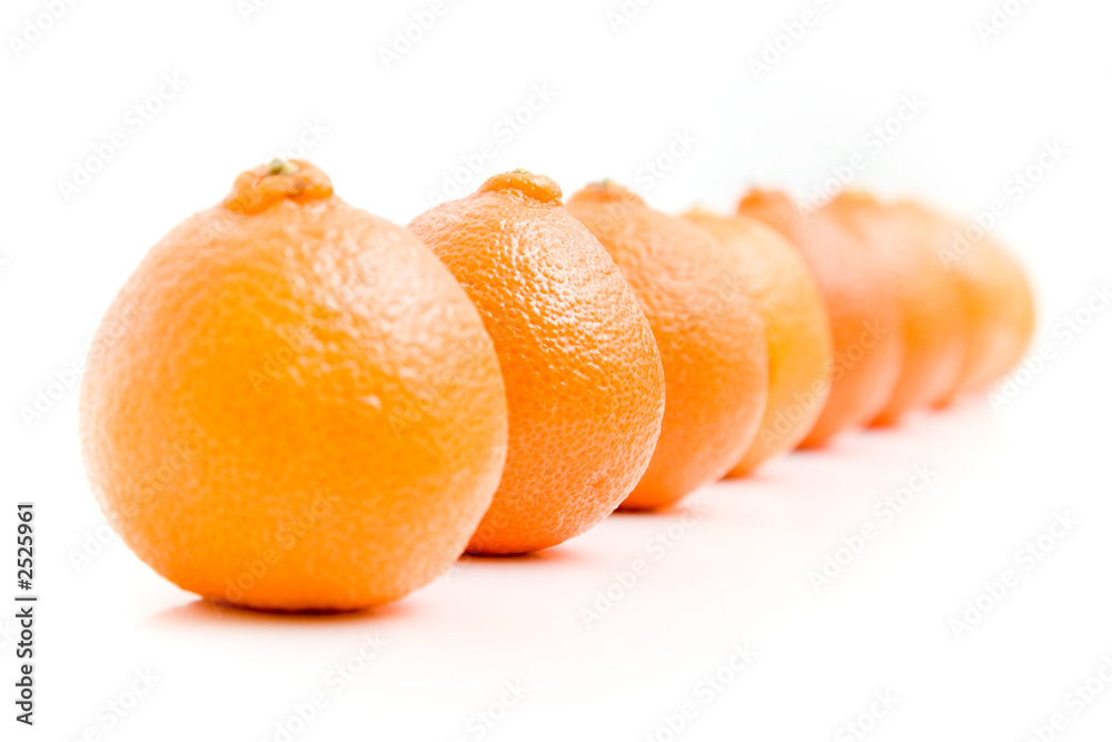 line of oranges