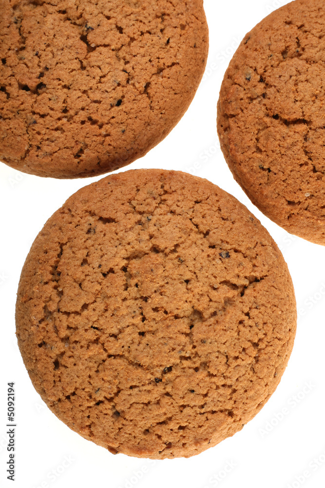 Round oat cookie