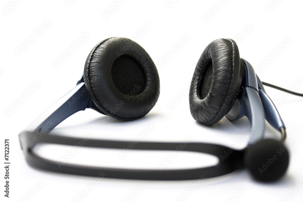 headphones on white background