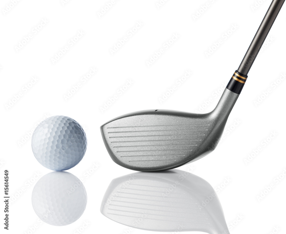 golf club with golf ball