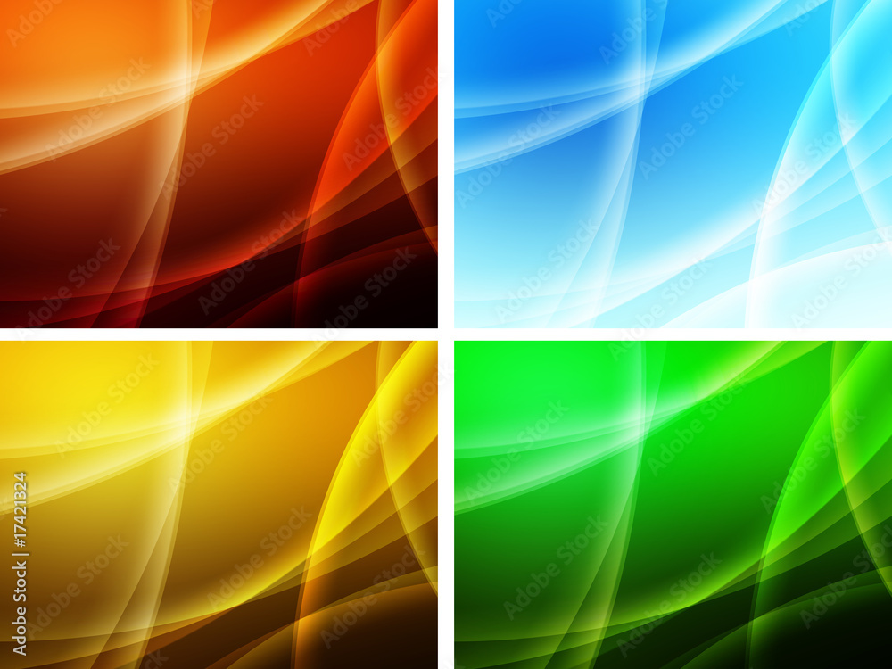 Set of 4 colorful wallpaper background