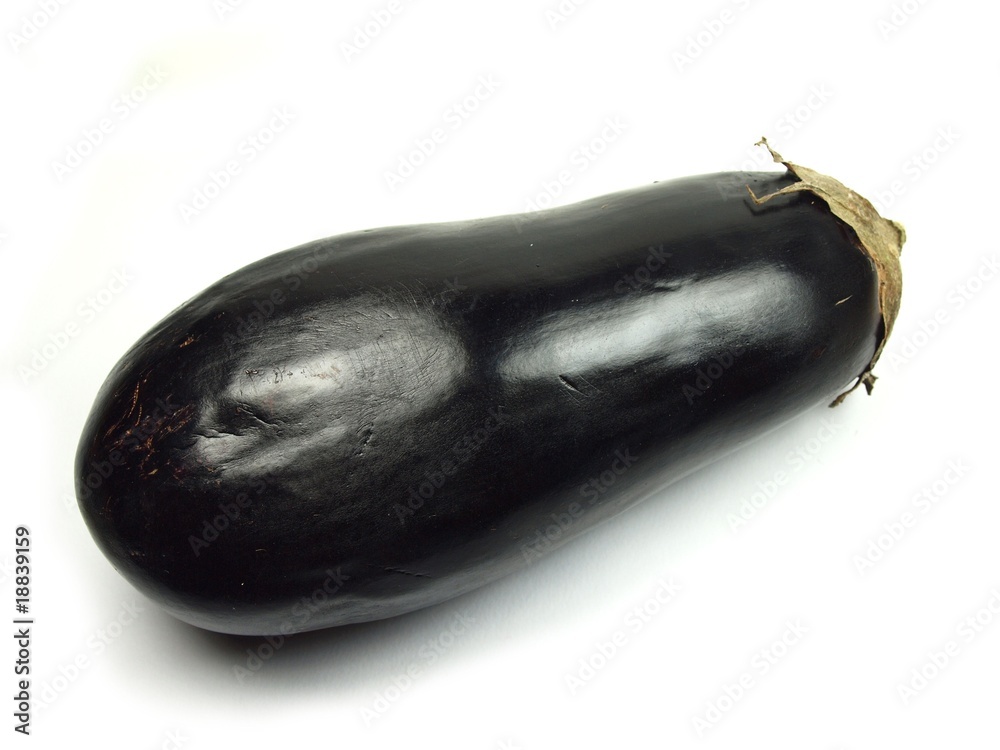 Aubergine on white background