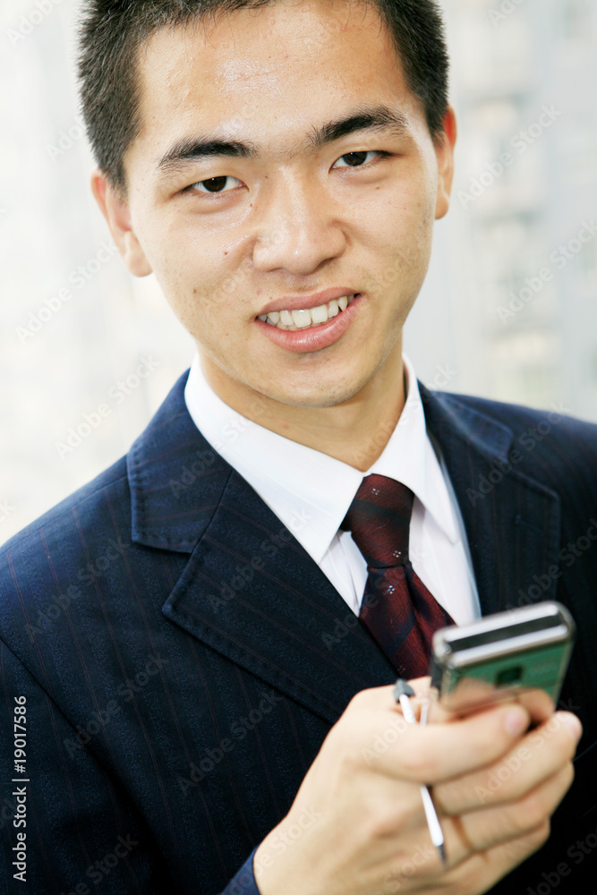 young asian businessman On the Balcony