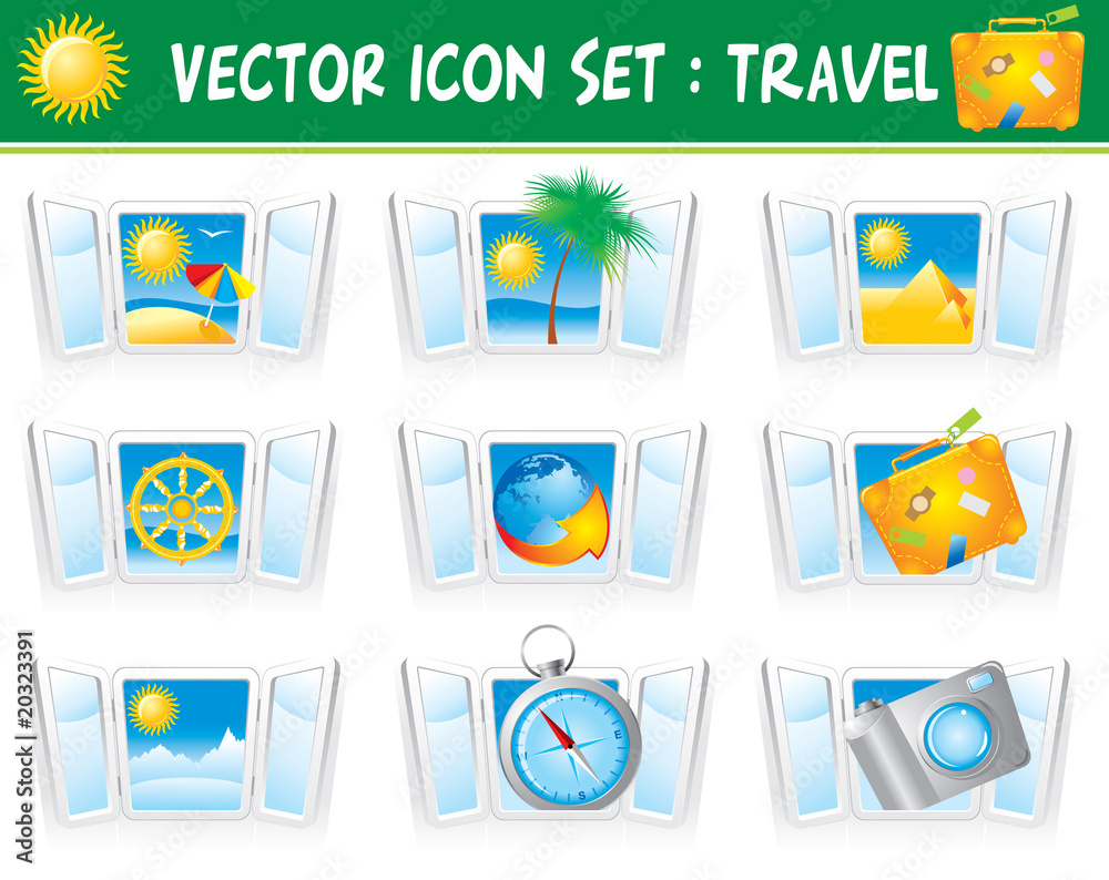 Set travel icons