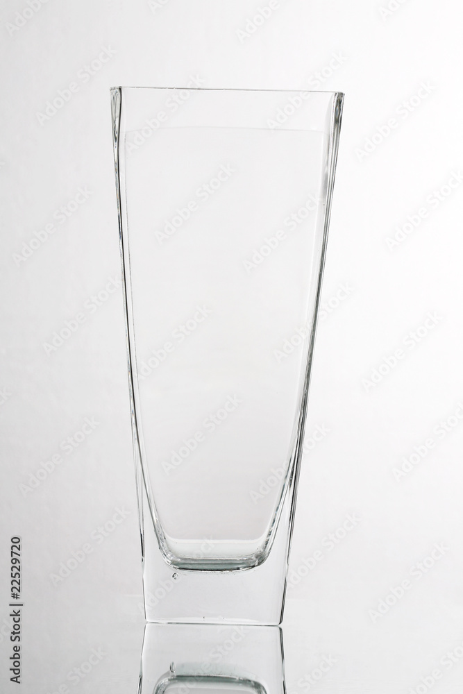 Empty glass isolated on a white background