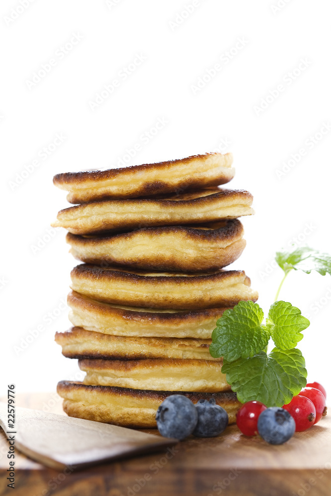 Stack of freshly prepared pancakes