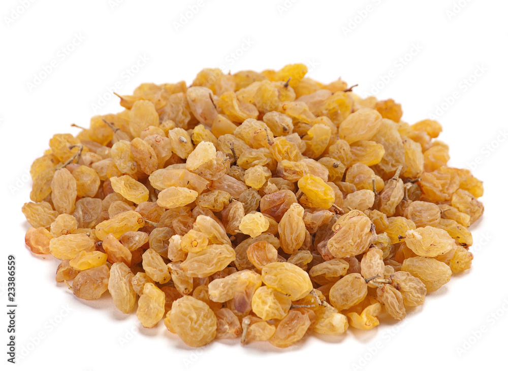 Yellow dried raisin