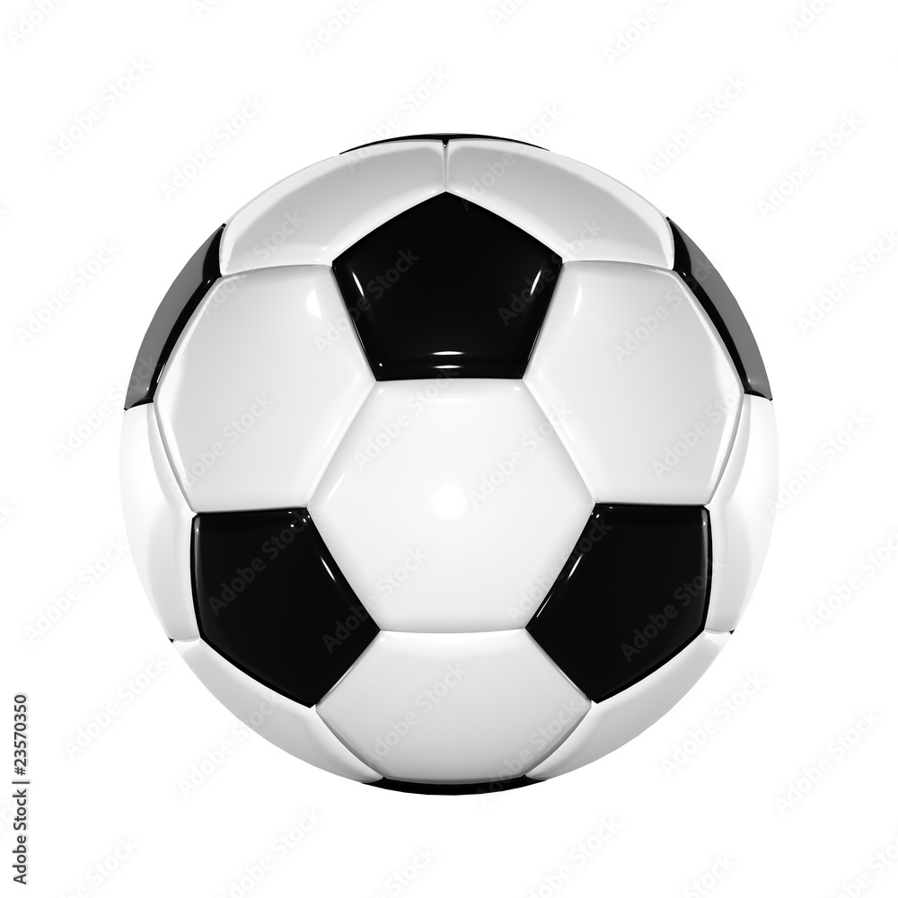 3d rendered Soccer ball. Isolated On White