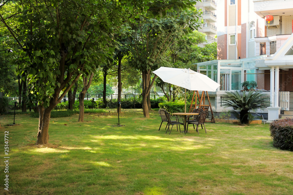 Patio in the afternoon sun