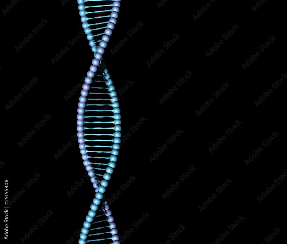 DNA helix on black