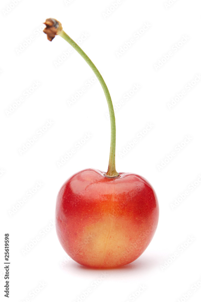 Cherry fresh fruit on white