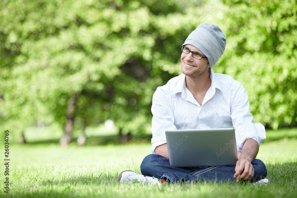 Man with laptop