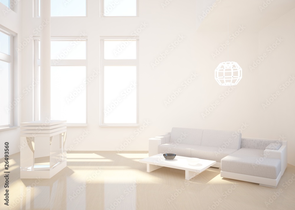 white modern interior