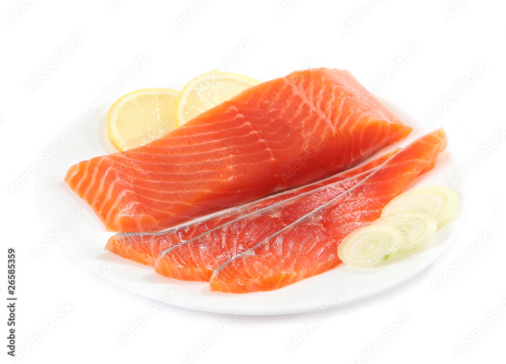 fresh salmon fillet