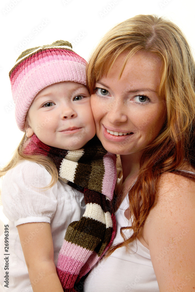 Picture of happy mother with baby girl