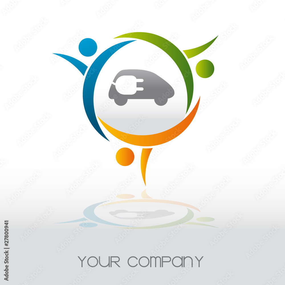 logo entreprise, voiture électrique