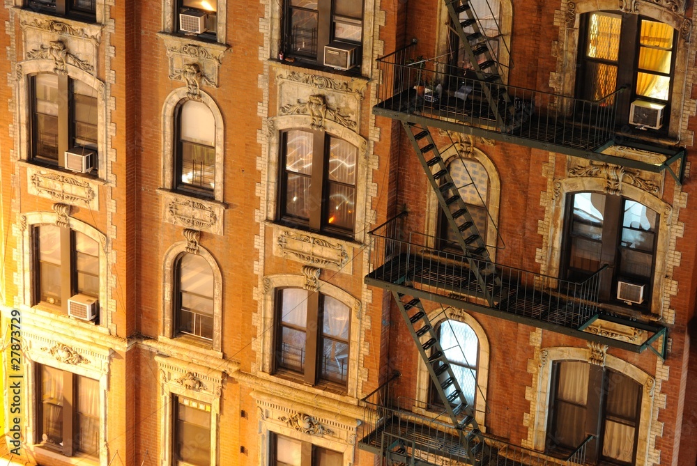 New York City Apartment Building Close up