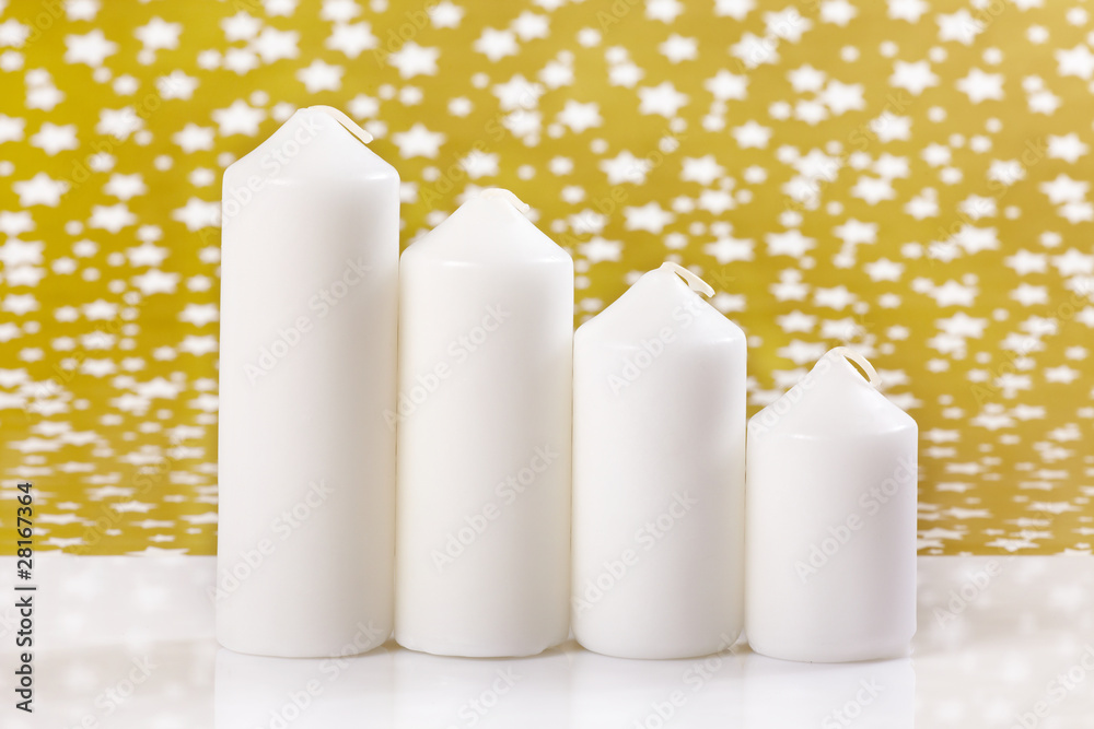 four white candles