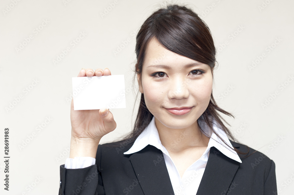 a portrait of young business woman