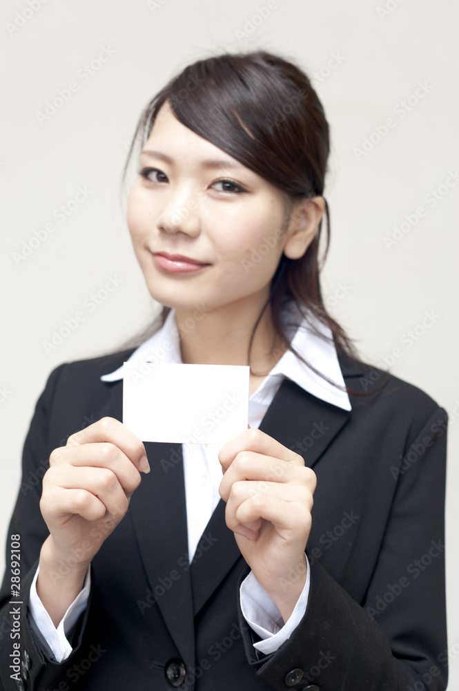 a portrait of young business woman