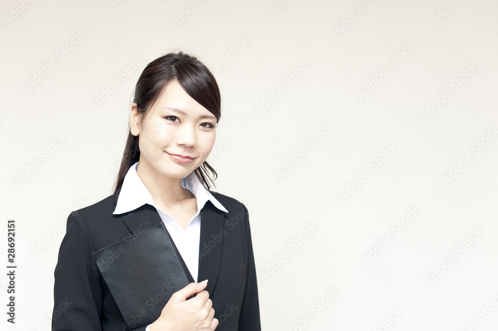 a portrait of young business woman