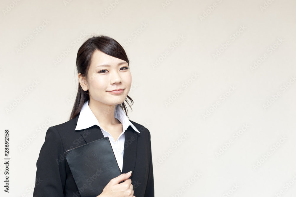 a portrait of young business woman