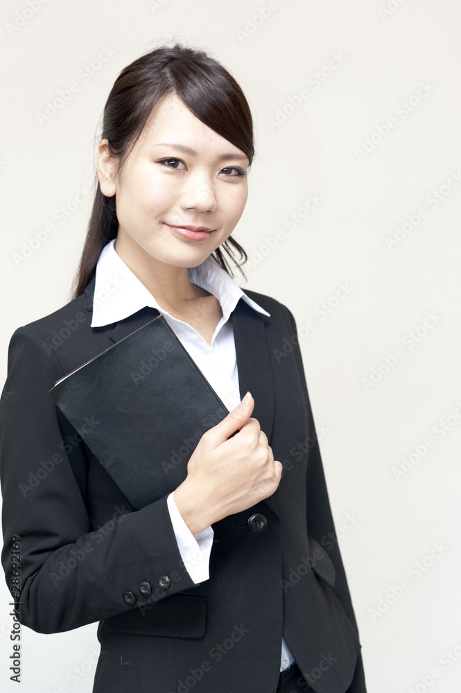 a portrait of young business woman