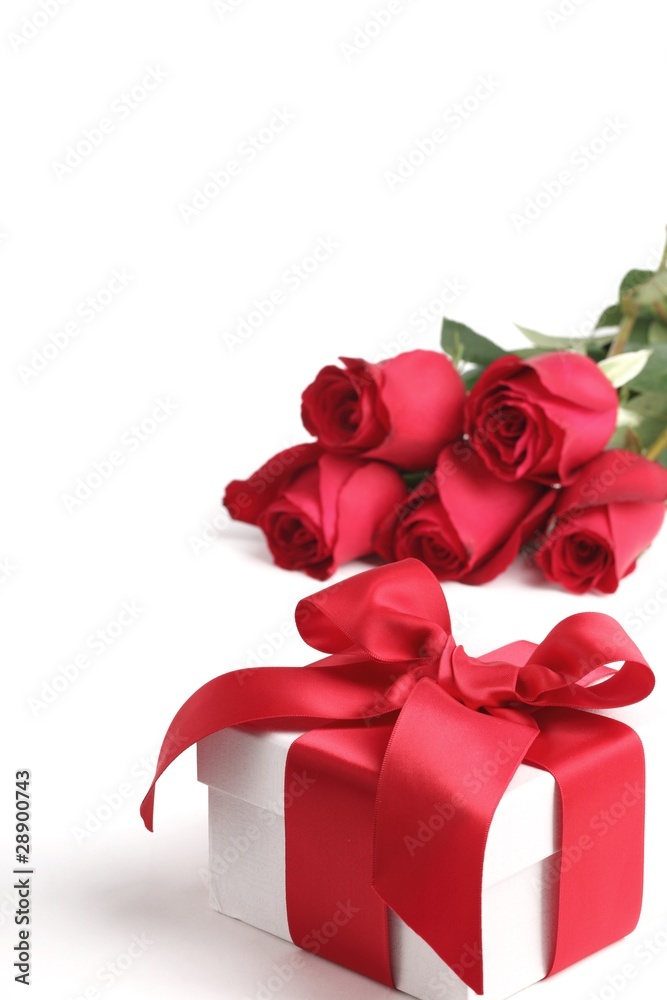 Gift box and rose