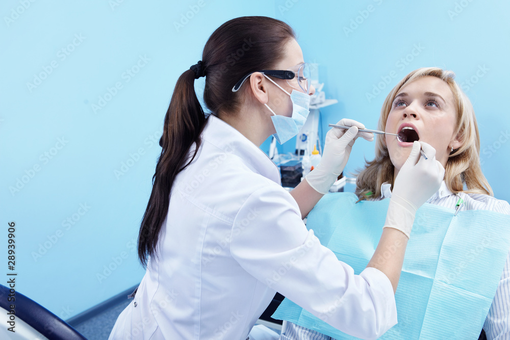 Dentist at work