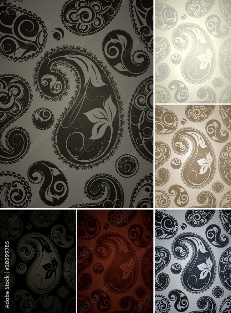 Pattern, six colors seamless