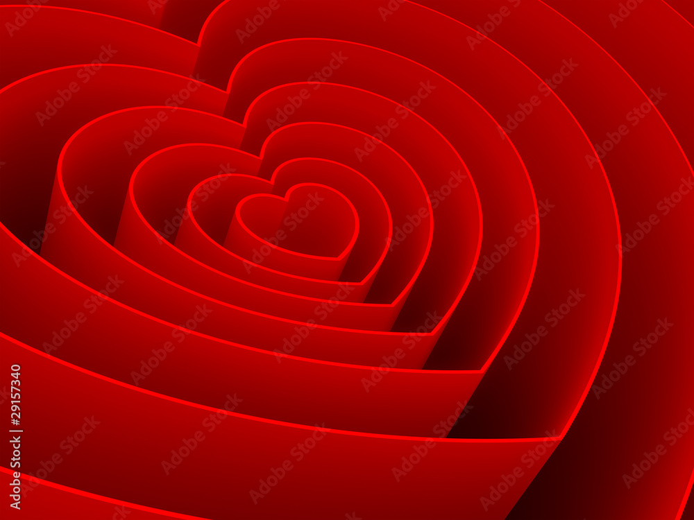 red hearts background