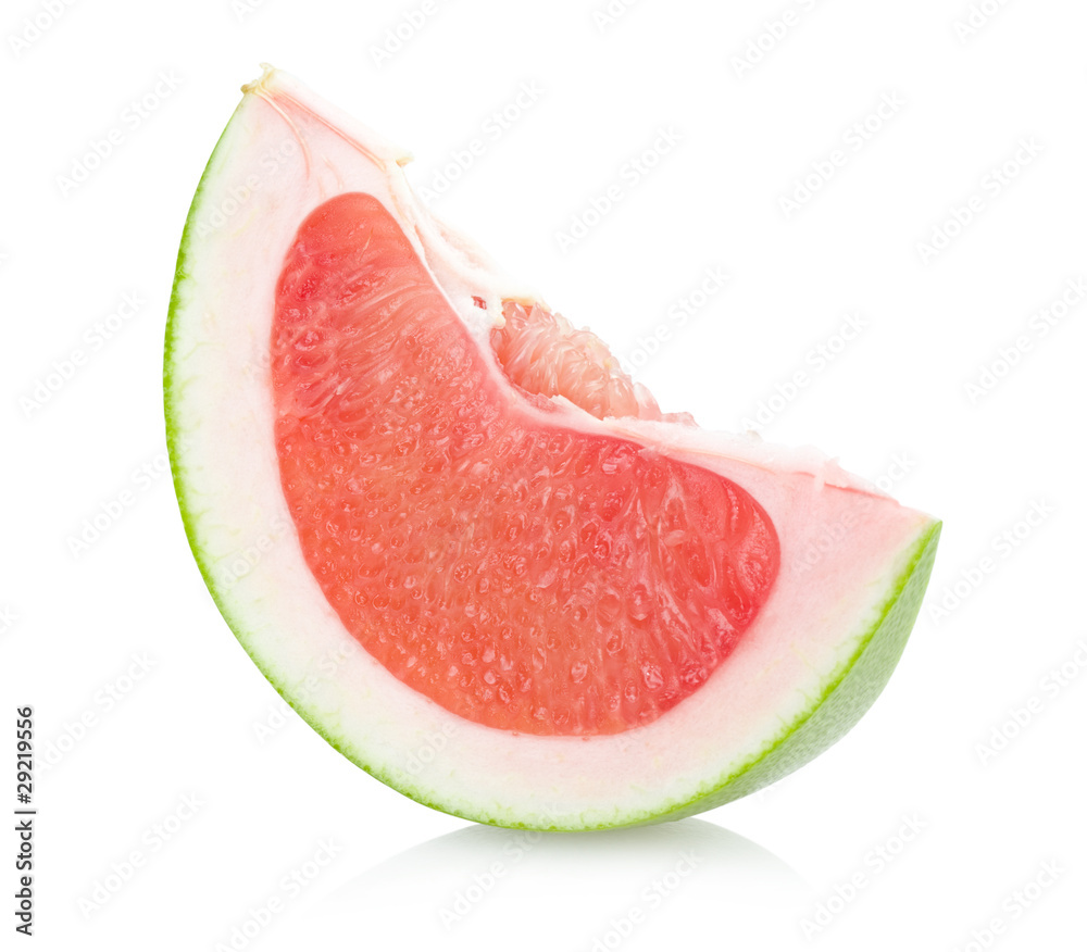 red pomelo slice