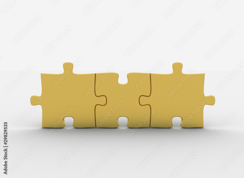 gold puzzle pieces