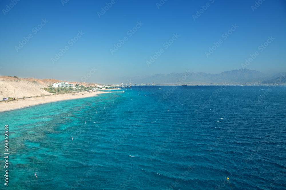 埃拉特海滩全景