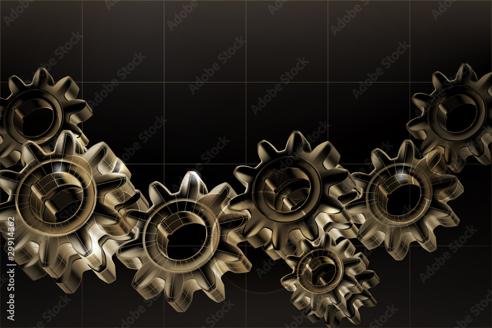 Gears background Black