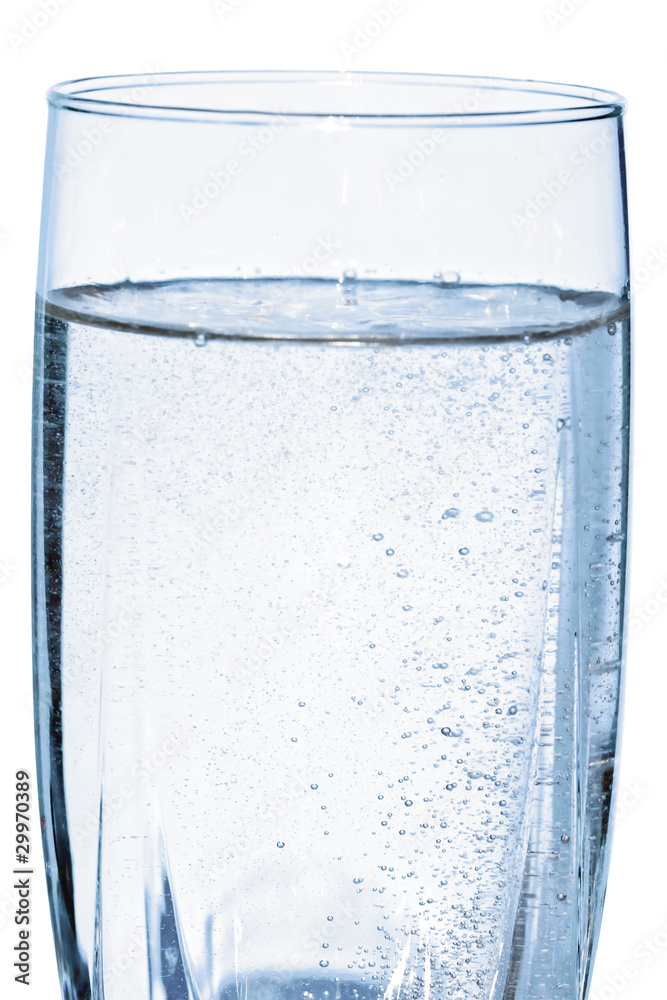 glass of sparklig water