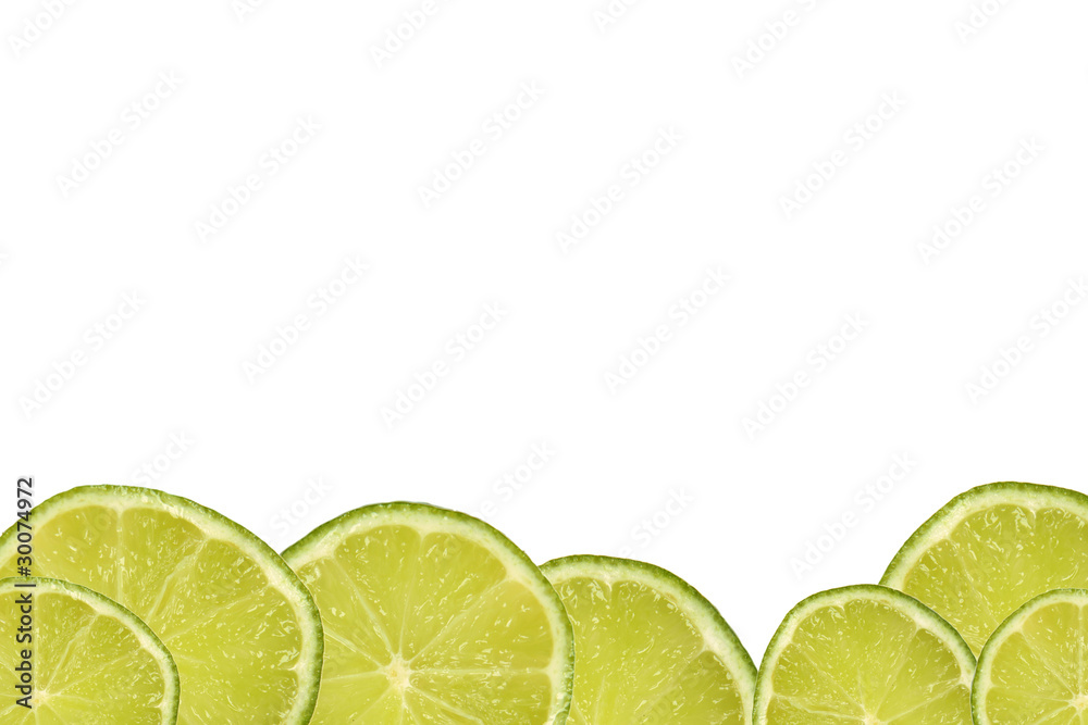 Slices of limes background