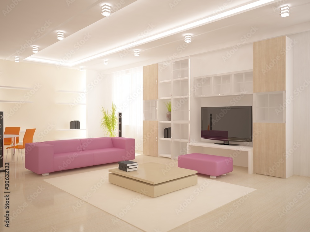 white modern room