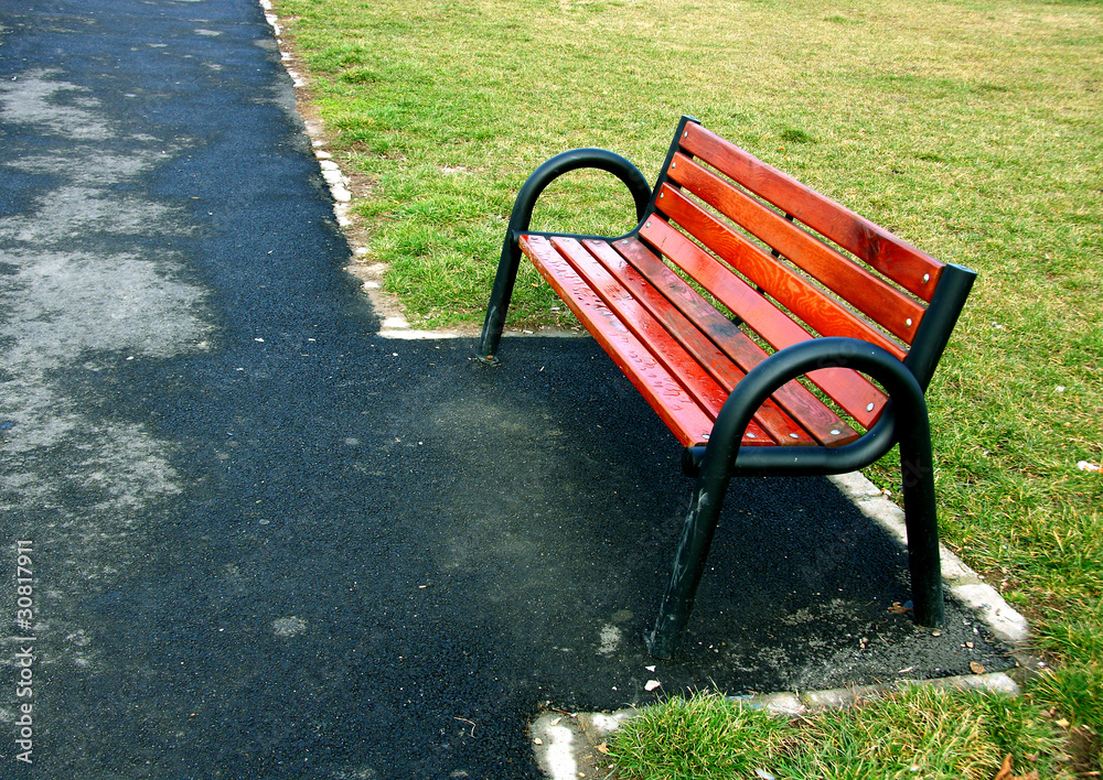 empty park bench