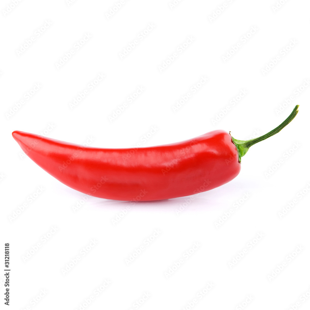 red hot chili pepper isolated on a white background