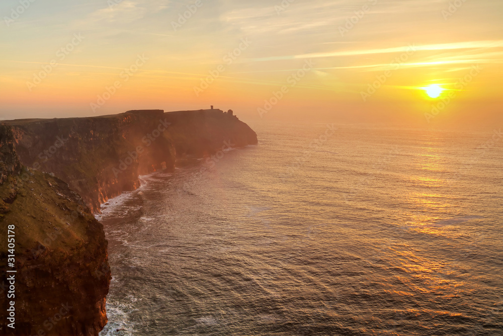 Cliffs of Moher at sunset - Ireland