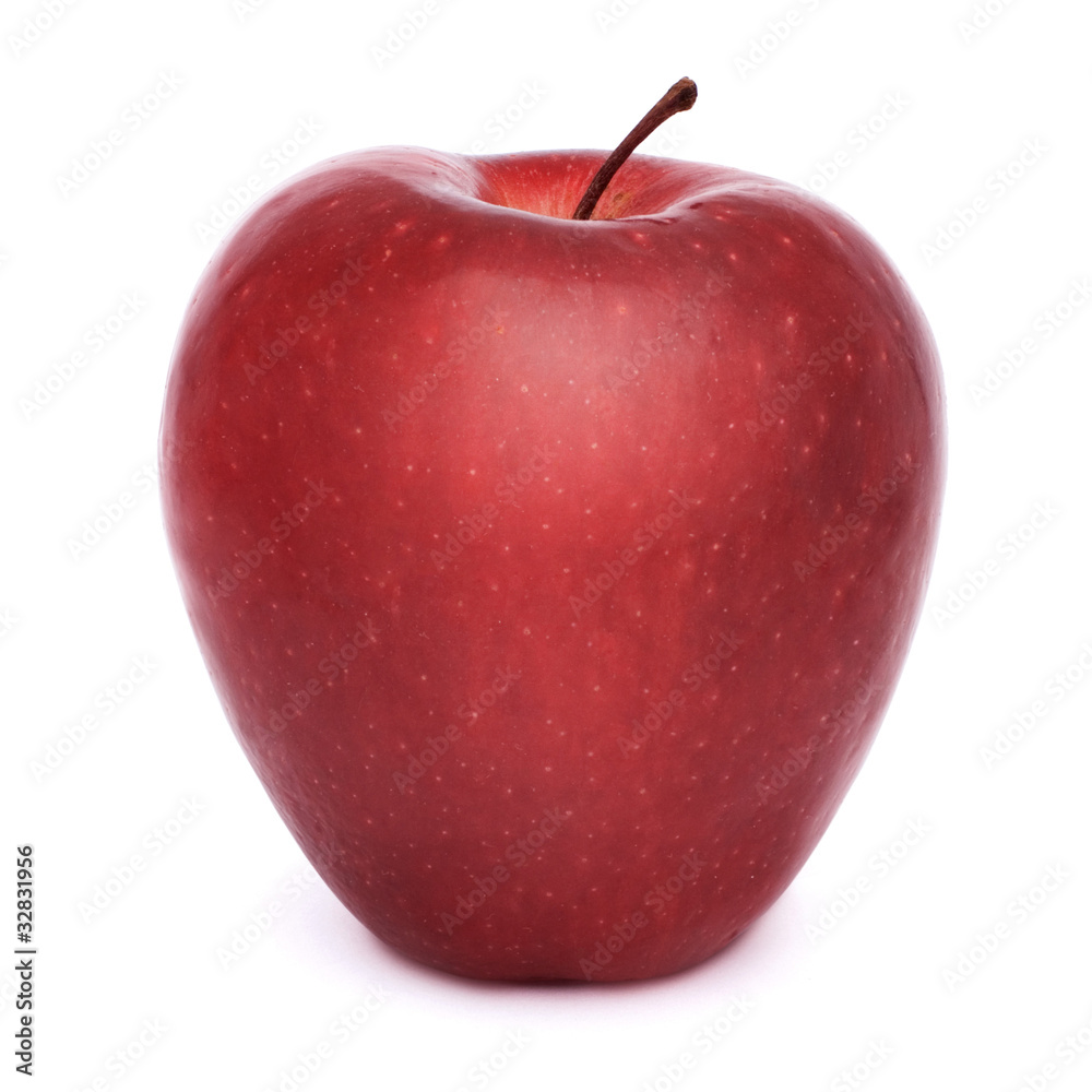 Red apple isolated on white