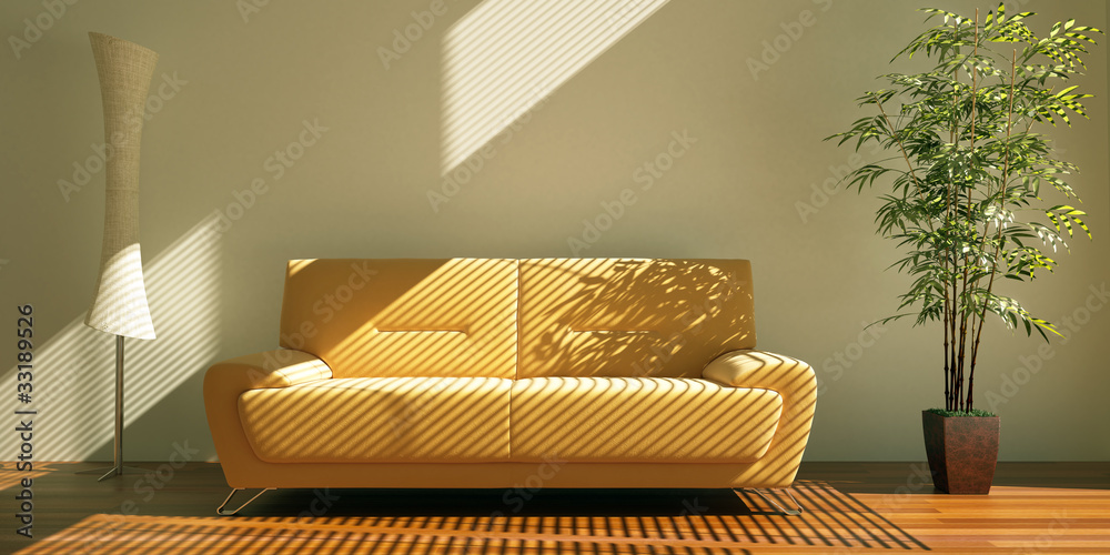 Orangenes Sofa