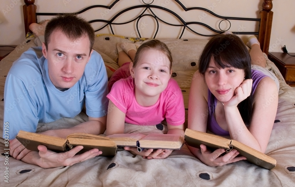 The family reads books