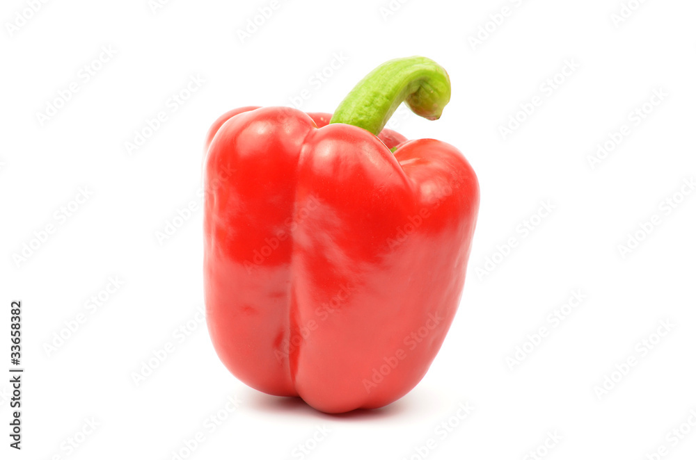 Fresh red paprika isolated