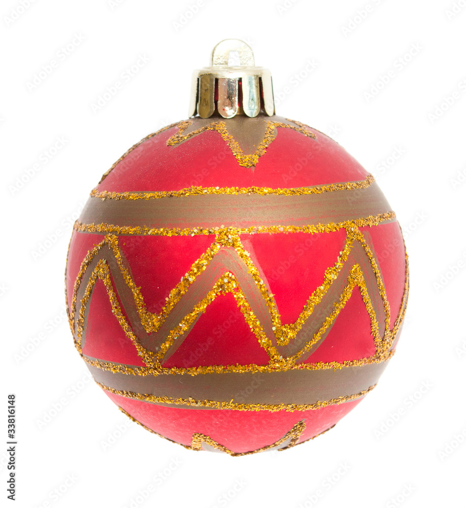 christmas ball isolated on white