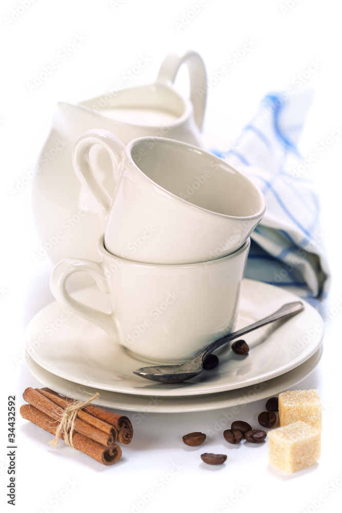 White Coffee Set