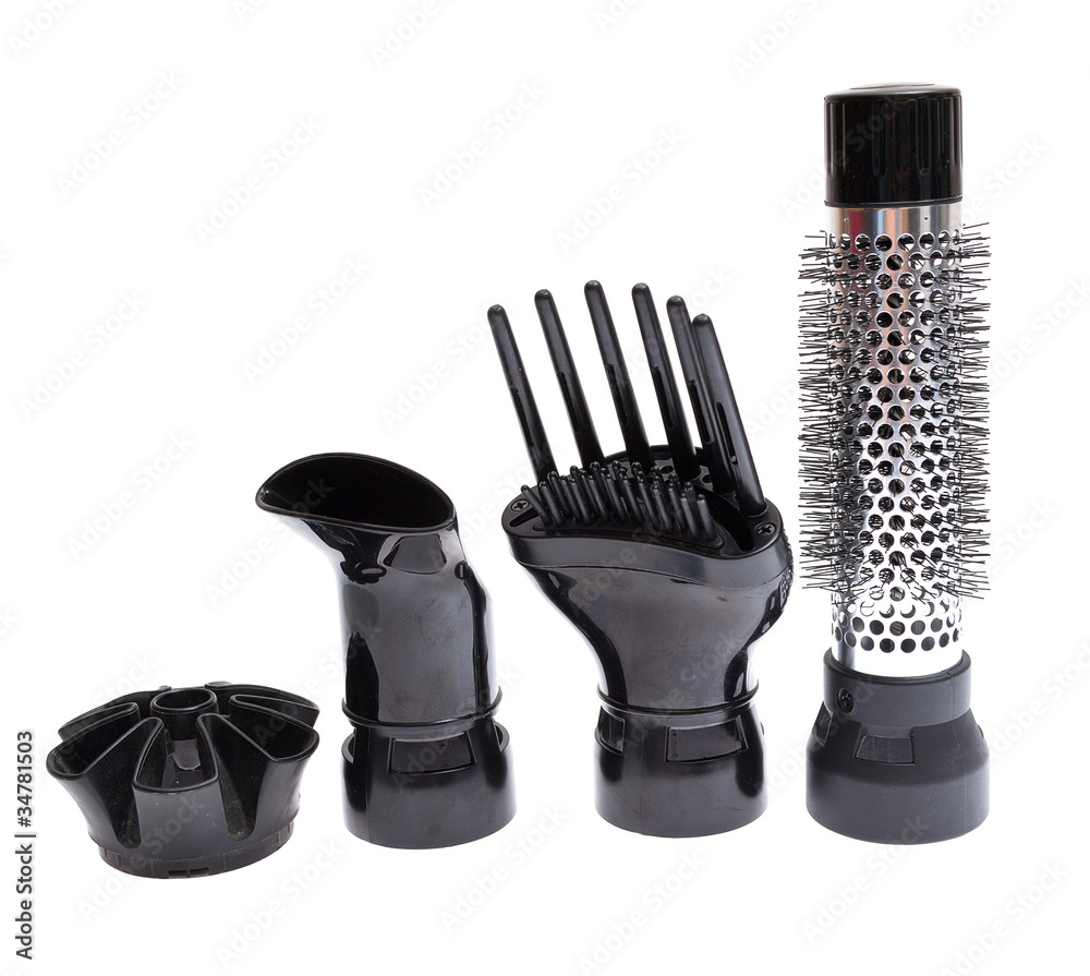 Hair styling set with straightener and curling accessories