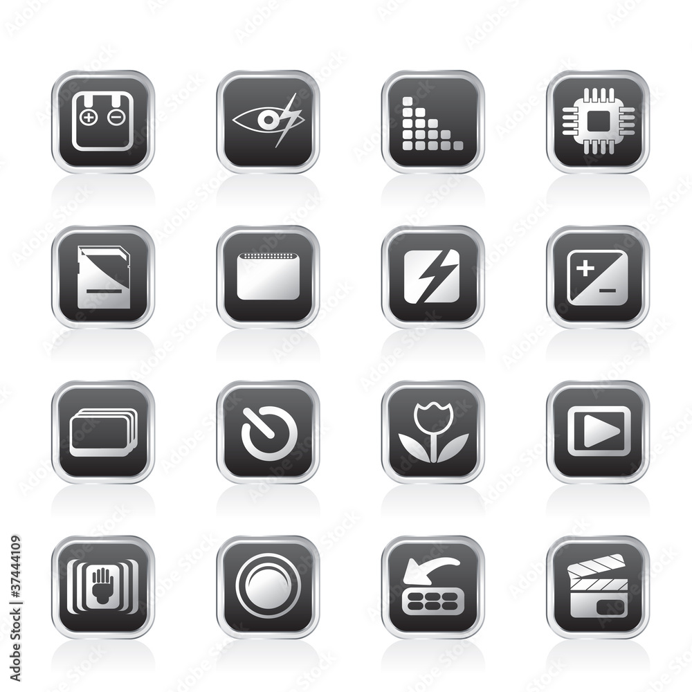 Digital Camera  Performance - Vector Icon Set