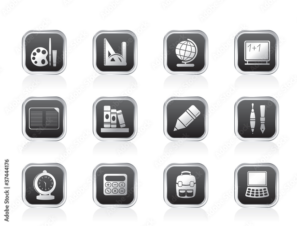 School and education icons - vector icon set